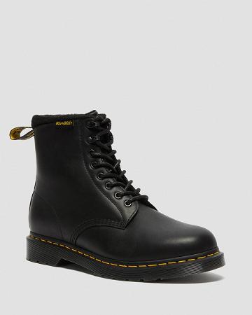 Dr Martens 1460 Pascal Warmwair Læder Snørestøvler Dame Sort | DK 191RVD